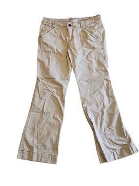 Maurices Women's Light Beige Bootcut Trousers Size 11 100% Cotton Khakis